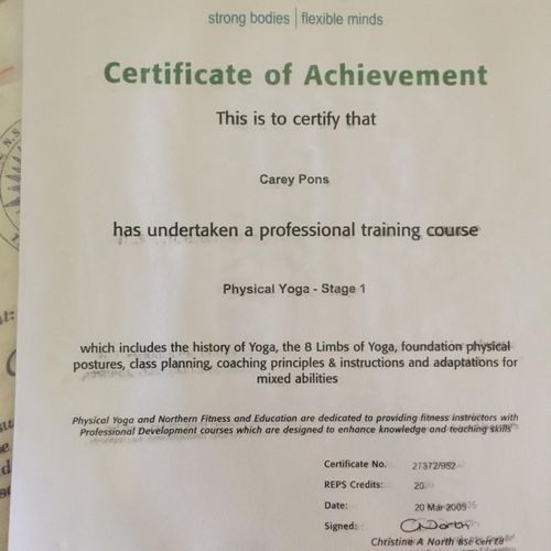 Yoga certification 