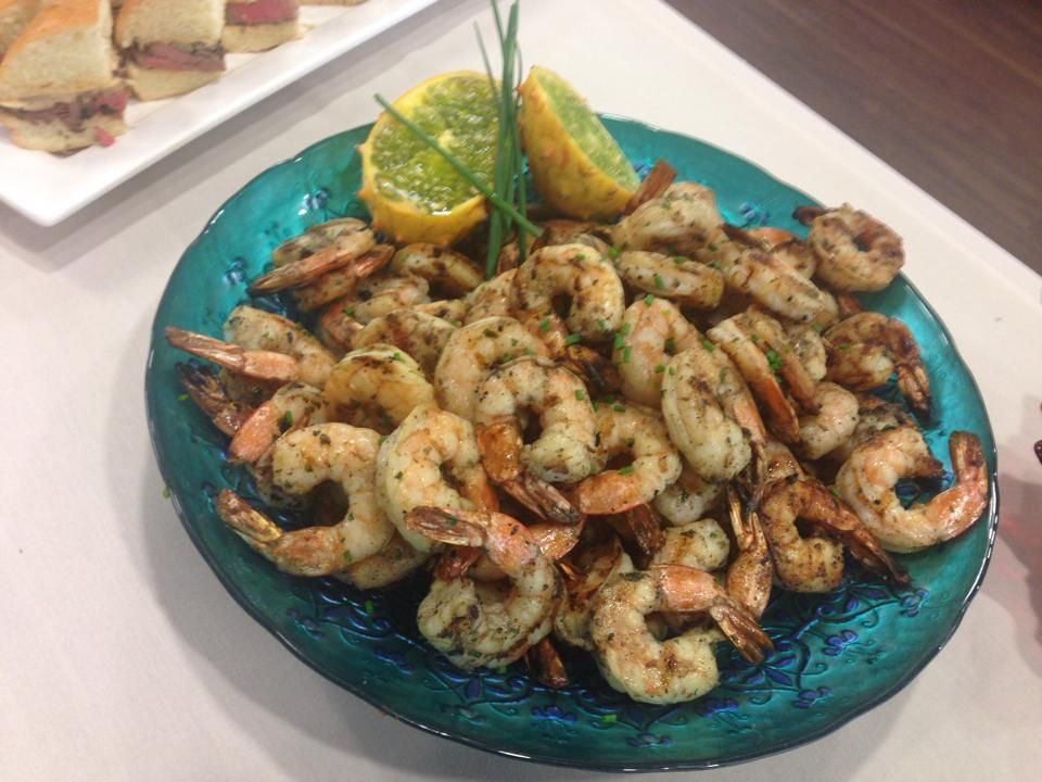 Grilled and Chilled Jumbo Shrimp with Smokey Cockt