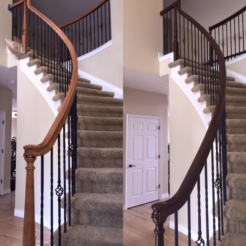 Gel Stained railing