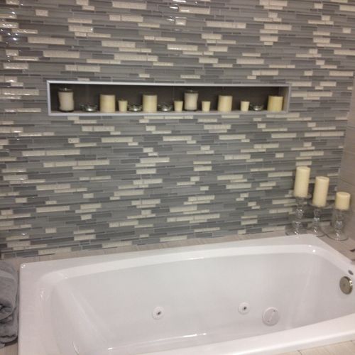 New Bathroom Tile with Custom Inserts