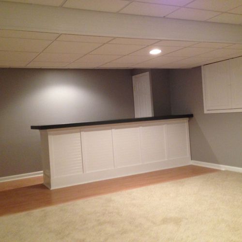 Complete basement renovation