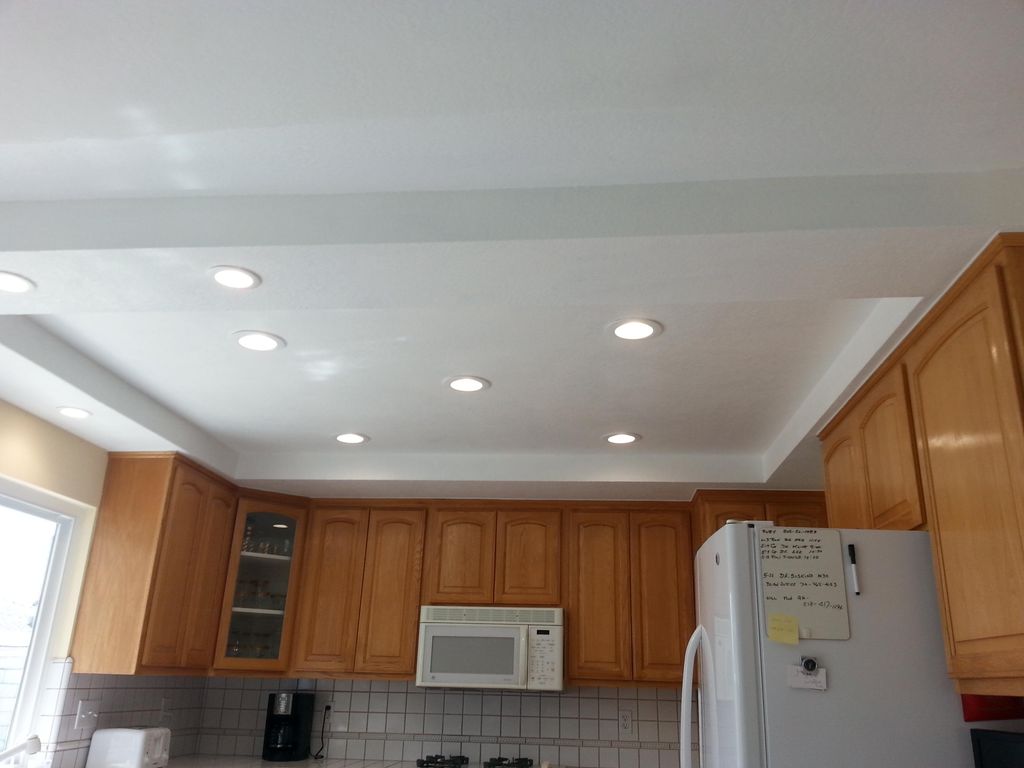 Removed fluorescent lighting,installed can lightin