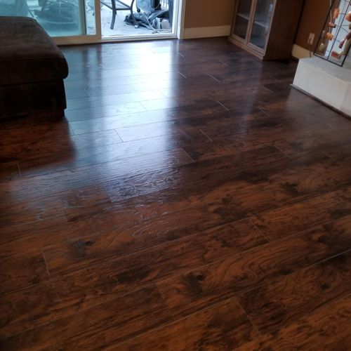 This is a laminate hardwood floor that I installed