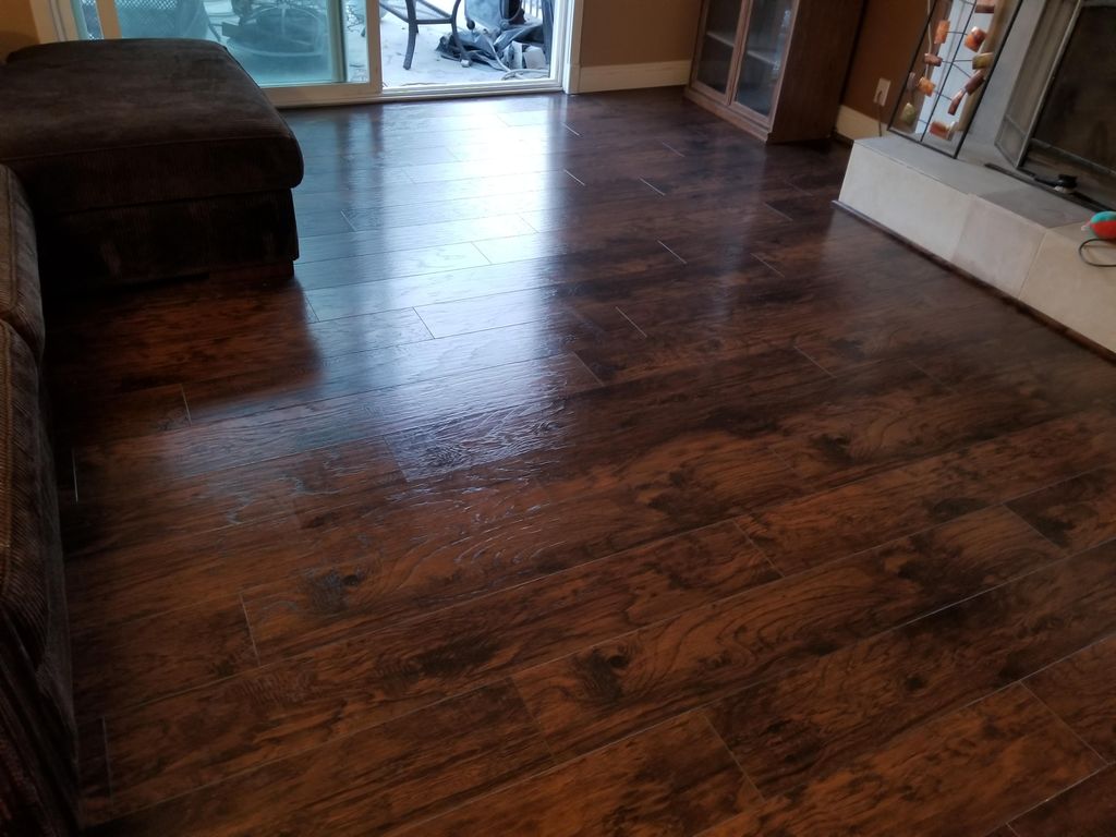 This is a laminate hardwood floor that I installed