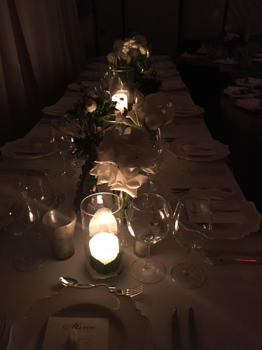 Candle light dinner set for 20