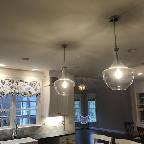 My client wanted some new lights installed and add