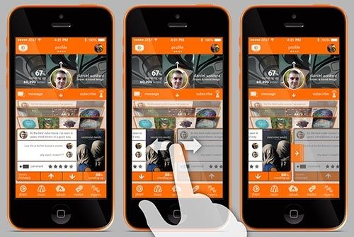 User Profile "Post Card" Navigation from Derbywire