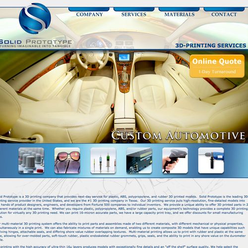 Web site design for the number 1 rated 3D printing