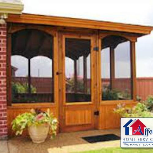 Custom built screen porch by Affordable Home Servi