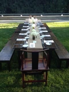 Farmers Market Table- Backyard Dinner Party