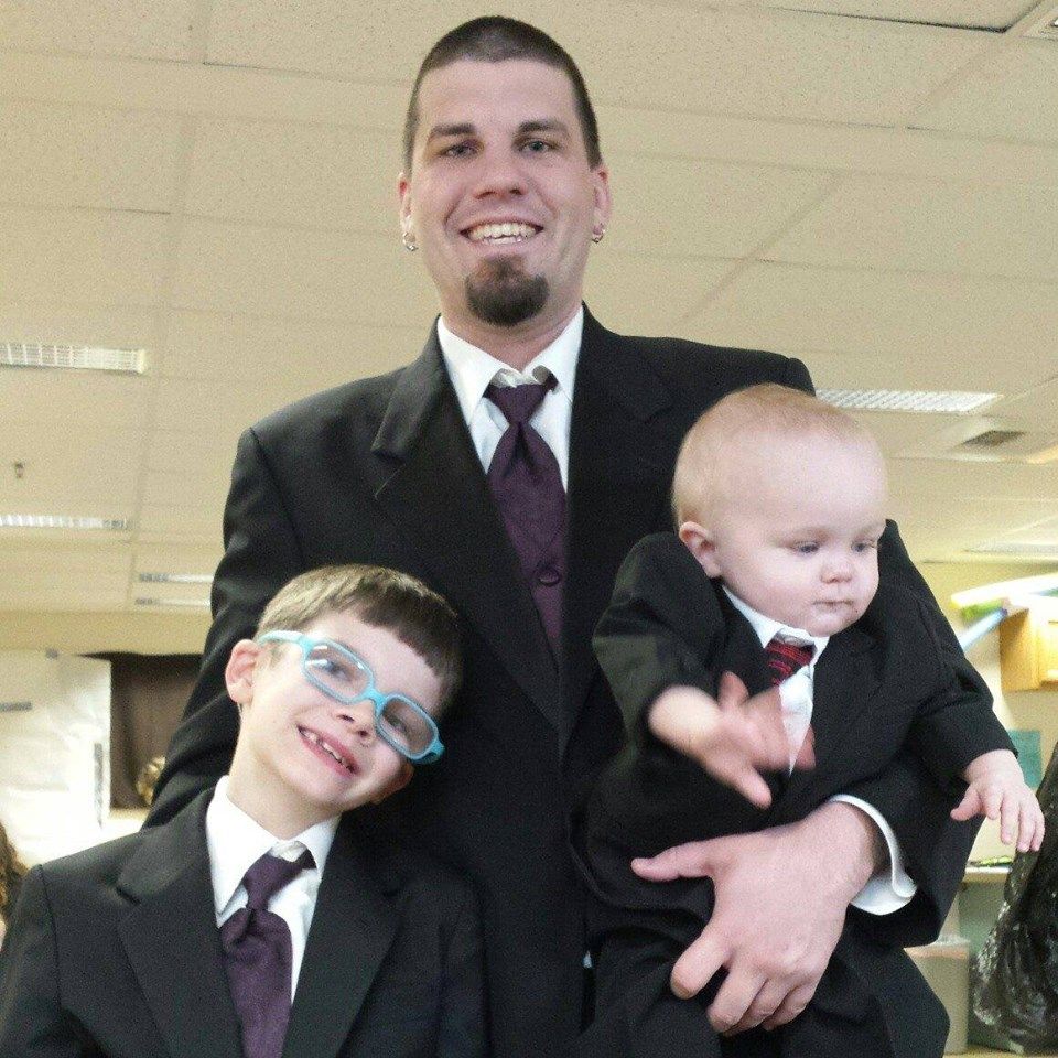 My two beautiful boys and me at my brother's weddi