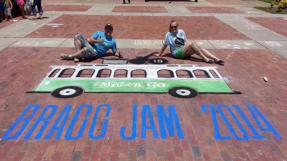 Chalk for Bragg Jam Music Festival