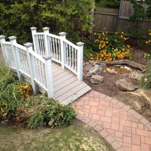 Finished garden bridge