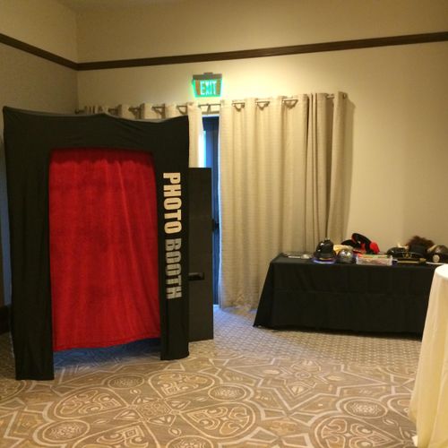 The Standard Enclosed Photo Booth with Props Table
