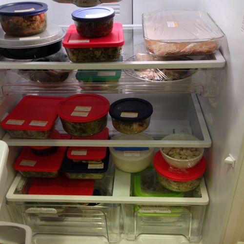 Personal chef: Here is a photo of prepared meals f