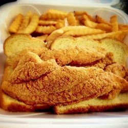 Catfish sandwich Southern style. Great with fries 