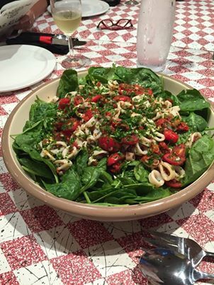 Mediterranean Class: Chilled Calamari Salad over A