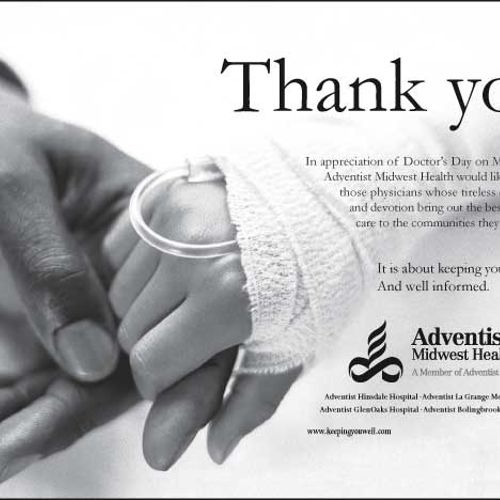 Two week ad campaign for Adventist Midwest Health.