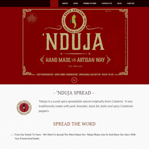 E-commerce website built for N'duja Artisans also 