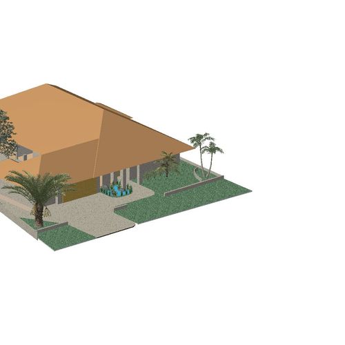3d design for a private client. Added pool, seatin