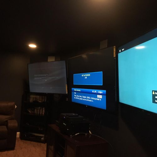 Video Game Room 3 Monitor Setup