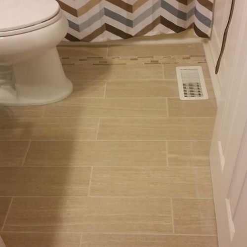 Bathroom tile job
