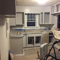 Recent Interior- Kitchen Cabinets, Halfway through