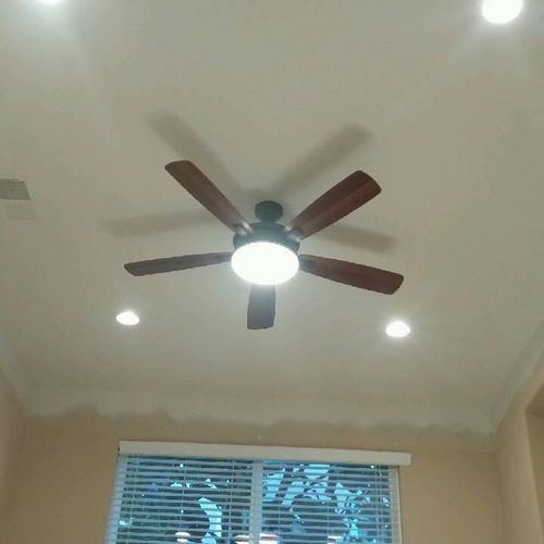 New Fan Install w/ LED lighting Accent