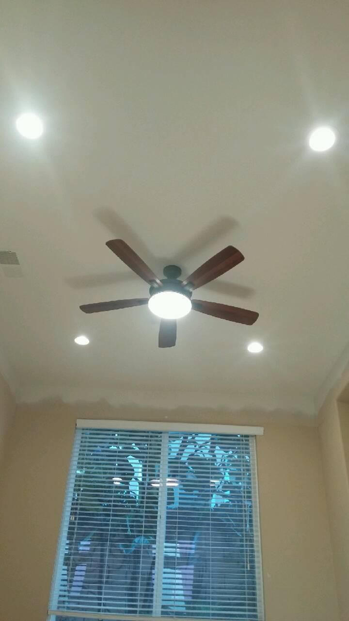 New Fan Install w/ LED lighting Accent