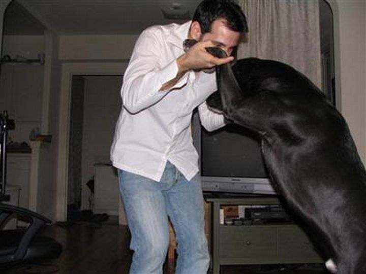 Old pic of me dancing with my old dog.