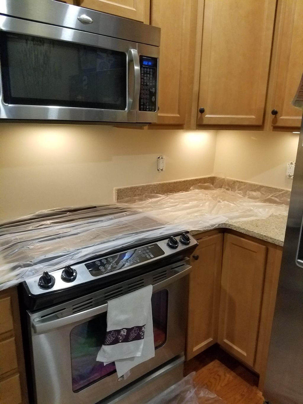 Before and after backsplash 