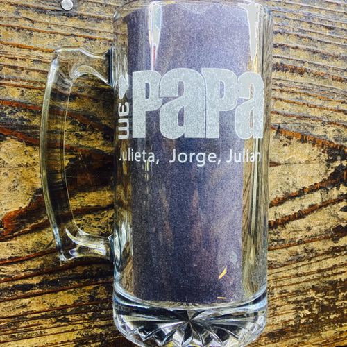 Custom mug laser etched for Father's Day.