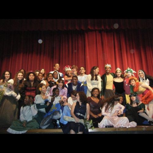 My students and I in a cast photo for Once Upon a 