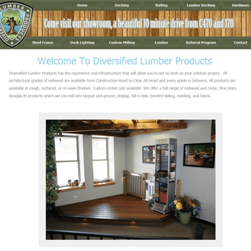 diversifiedlp.com - Lumbar yard branding site.