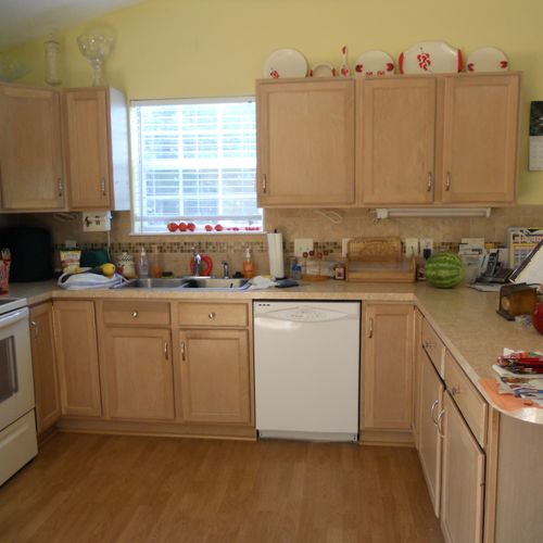 Kitchen remodel included new paint, countertops, a
