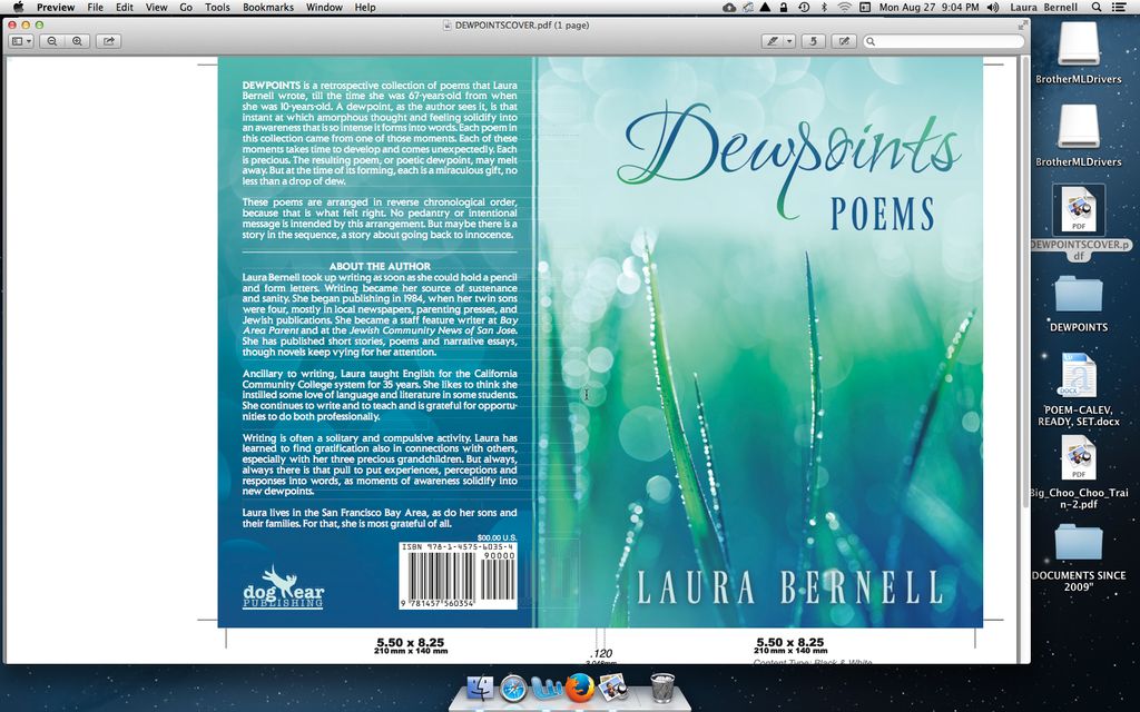 Published book of poems, 2018