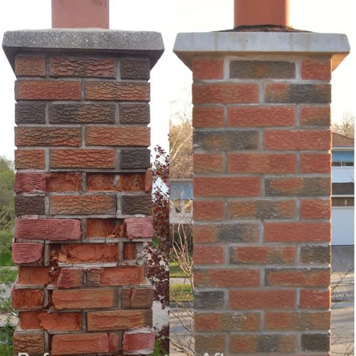 CHIMNEY BEFORE AND AFTER