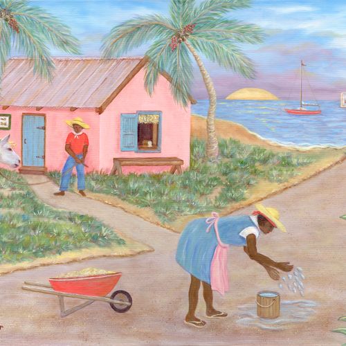 "Island Life" oil on canvas