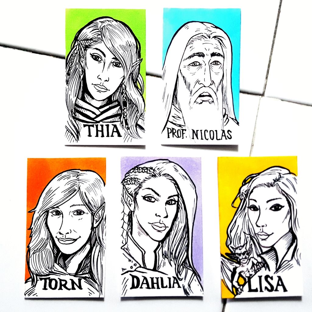 Mini fantasy character portraits 