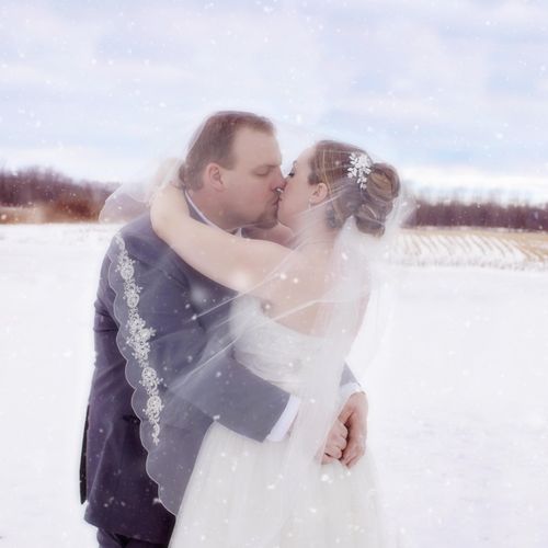 Wonderful kiss out in the snow :)