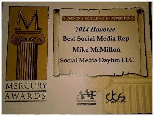 I was recognized as a 2014 Honoree for Best Social