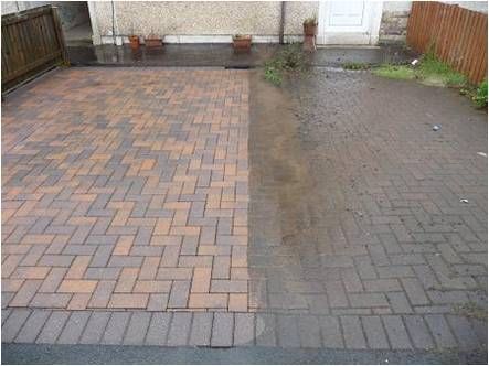 Paver Drive Before and After