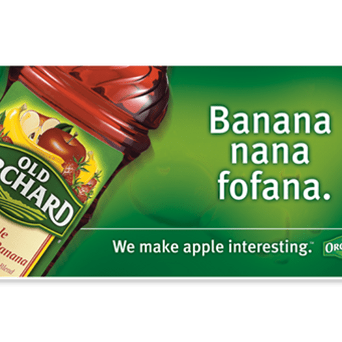Old Orchard billboard advertisement