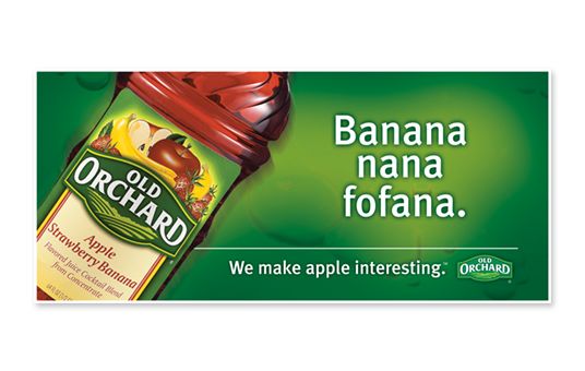 Old Orchard billboard advertisement
