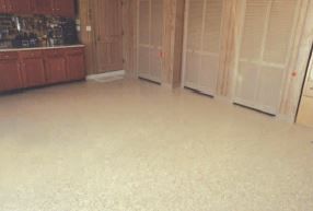 Interior concrete floors such as basements are ide
