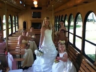 White Wedding Trolley Interior