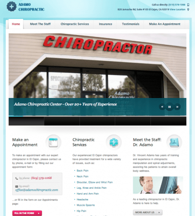 Website Design & SEO for Chiropractor