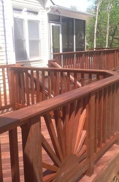 Deck washed & stained