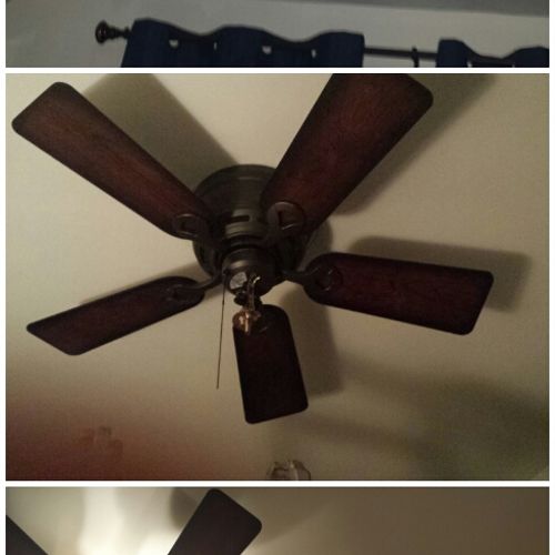 Ceiling fan installation replacing an existing lig