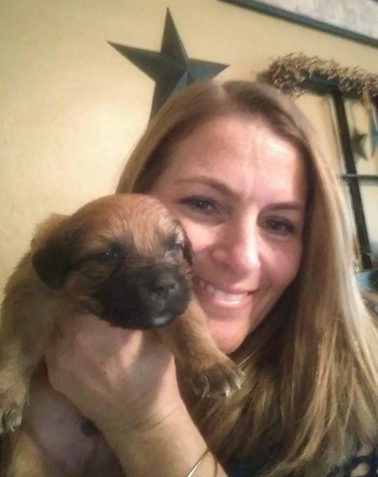 Me and one of my foster puppies, Wilbur
